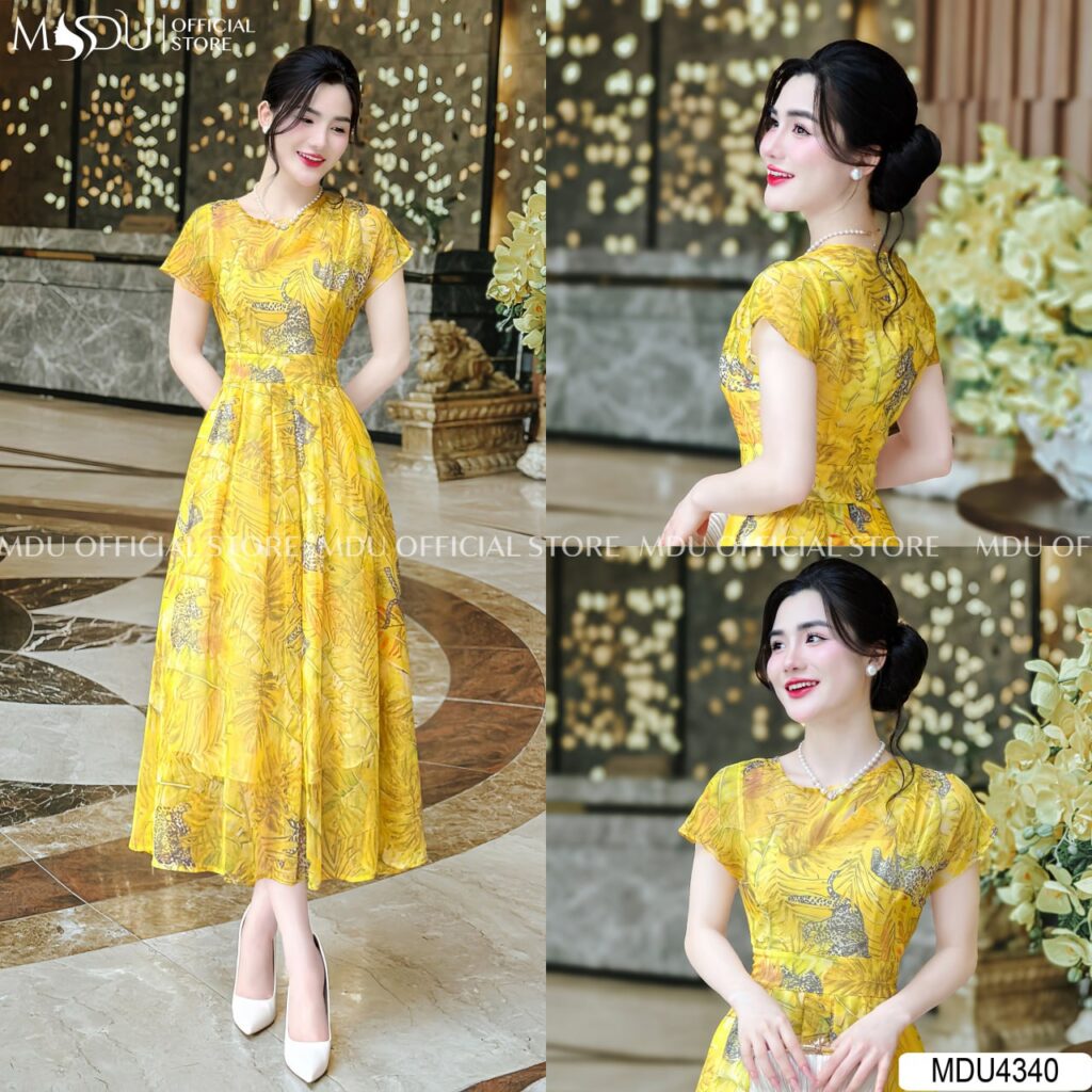 Đầm Voan Hoa Xẻ Tà Cá Tính của MDUfashion