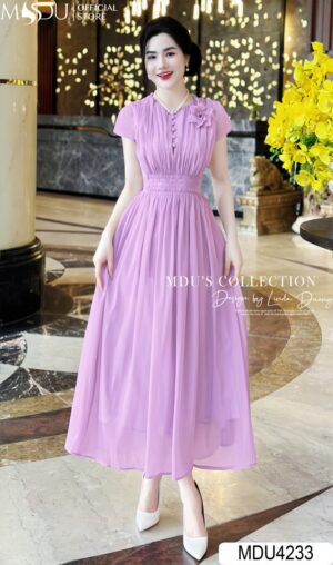 Váy Thiết Kế Công Chúa MDU4233 Màu Tím dáng Dài Thanh Lịch, Cuốn Hút
