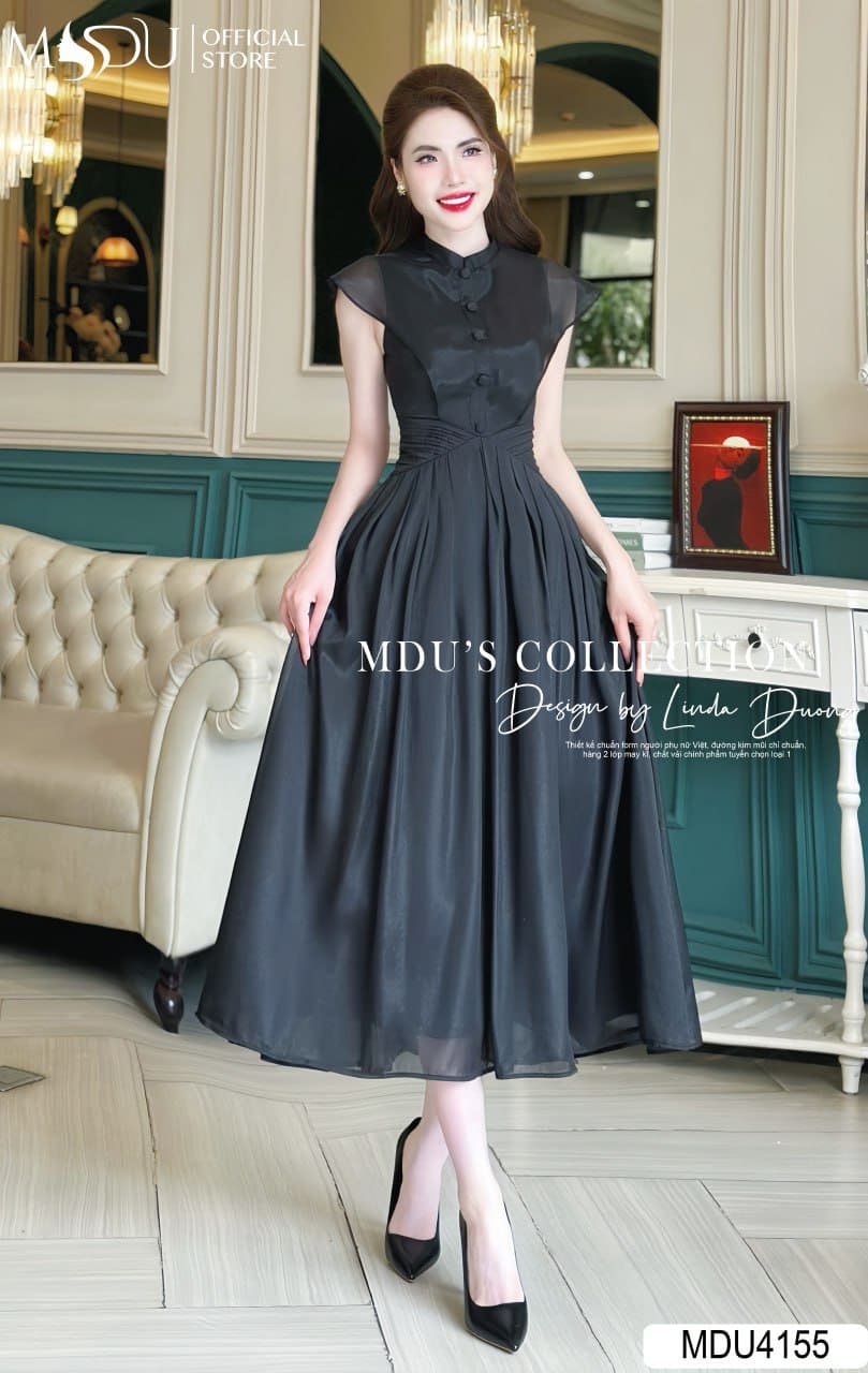 Các Kiểu Váy Đen Dự Tiệc Phổ Biến Nhất 2025 - Váy Tay Cánh Tiên