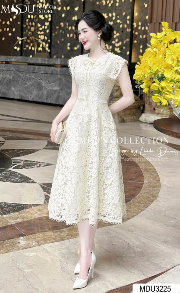 Đầm Yếm Công Sở Dáng Xòe