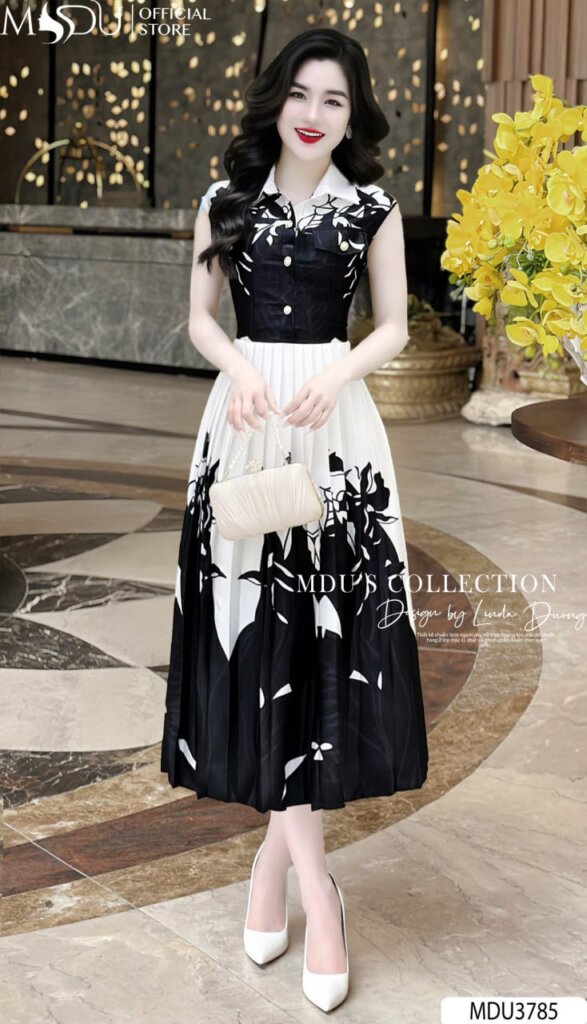 Áo Đầm Dự Tiệc Dáng Tay Hến