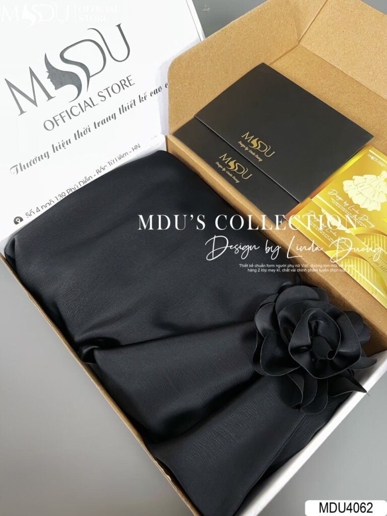 Váy Thiết Kế MDU4062 Sang Trọng Với Lụa Swist Satin