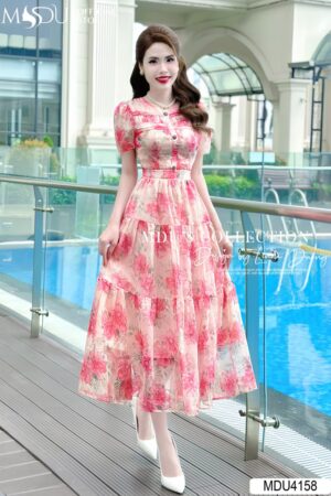 Váy Thiết Kế MDU4158 Hoạ Tiết Hoa Hồng Bắt Mắt - Nét Thanh Lịch Cho Phái Đẹp