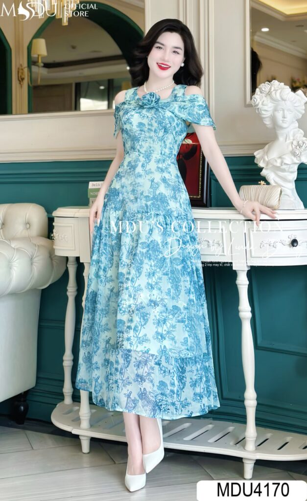 Đầm Maxi Dáng Dài In Hoa