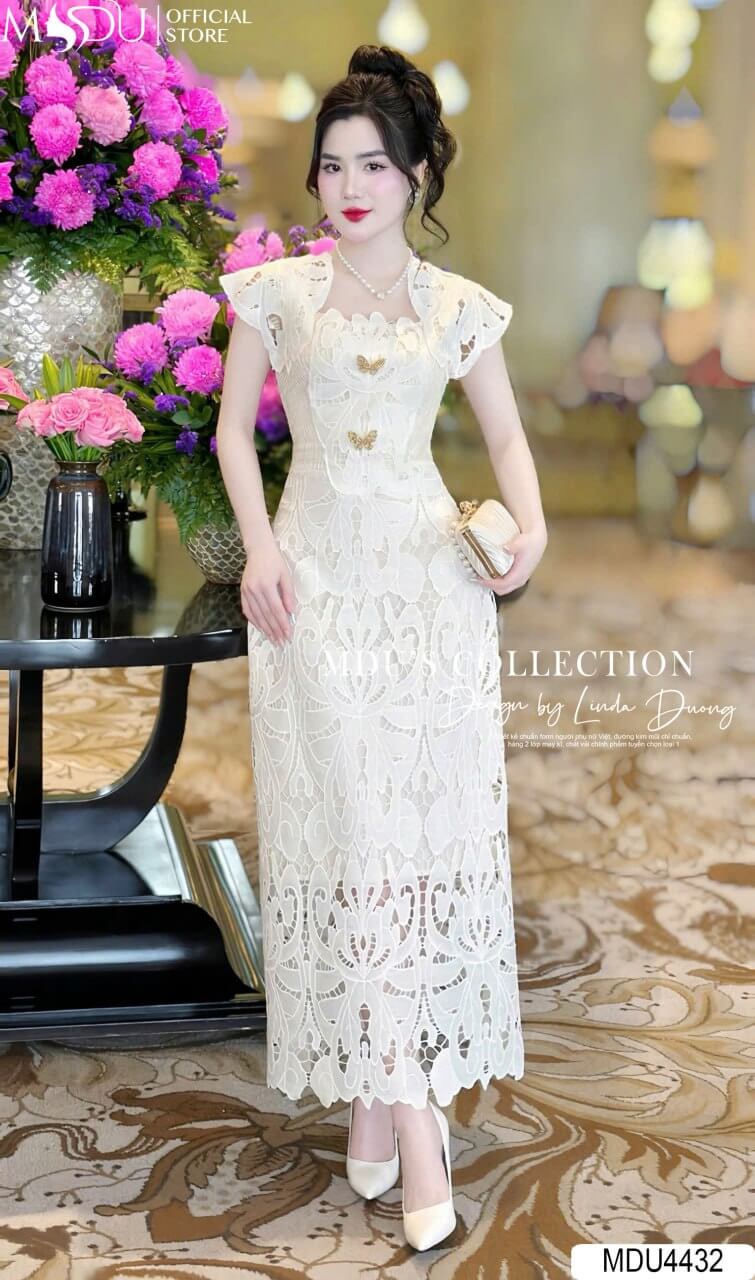 Các Kiểu Đầm 2 Dây Dự Tiệc Đẹp Lung Linh - Đầm 2 Dây Phối Ren Hoặc Lưới