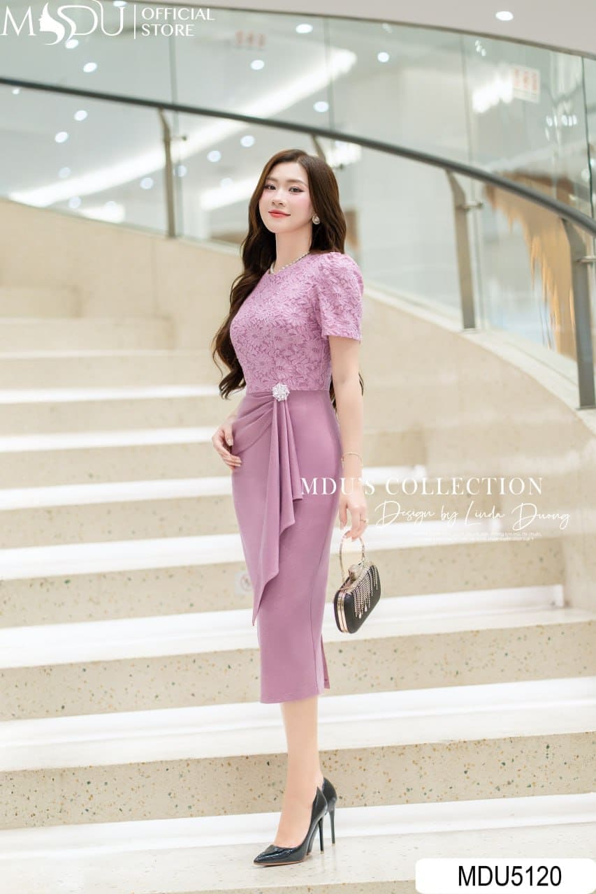 Những Kiểu Dáng Đầm Body Công Sở - Đầm Body Phối Ren