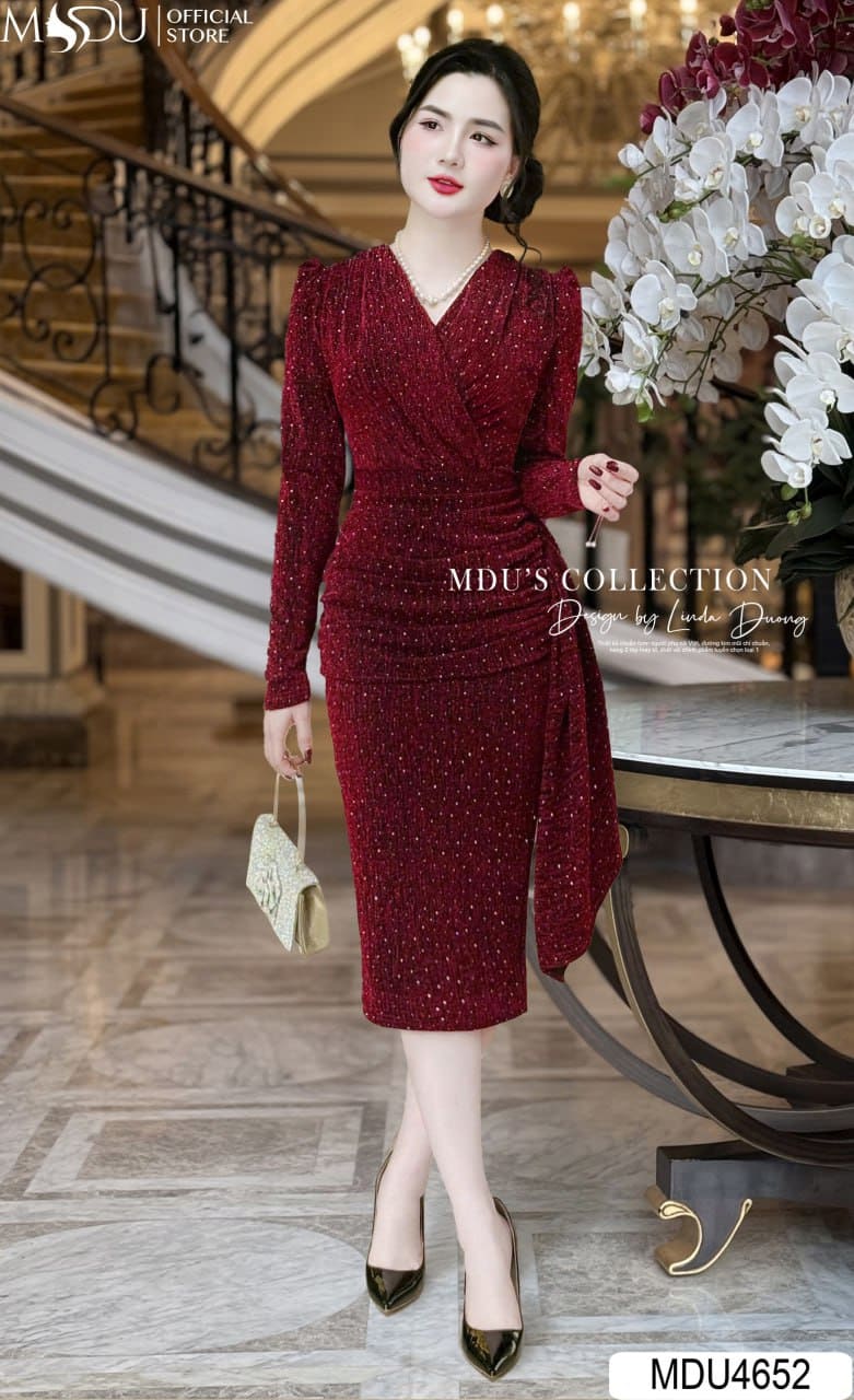 Những Kiểu Dáng Đầm Body Công Sở - Đầm Body Tay Lỡ Hoặc Dài Tay