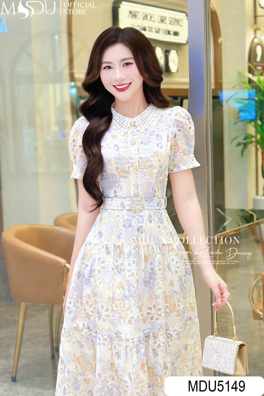 Đầm Chữ A Công Sở Vải Cotton Hoặc Kaki