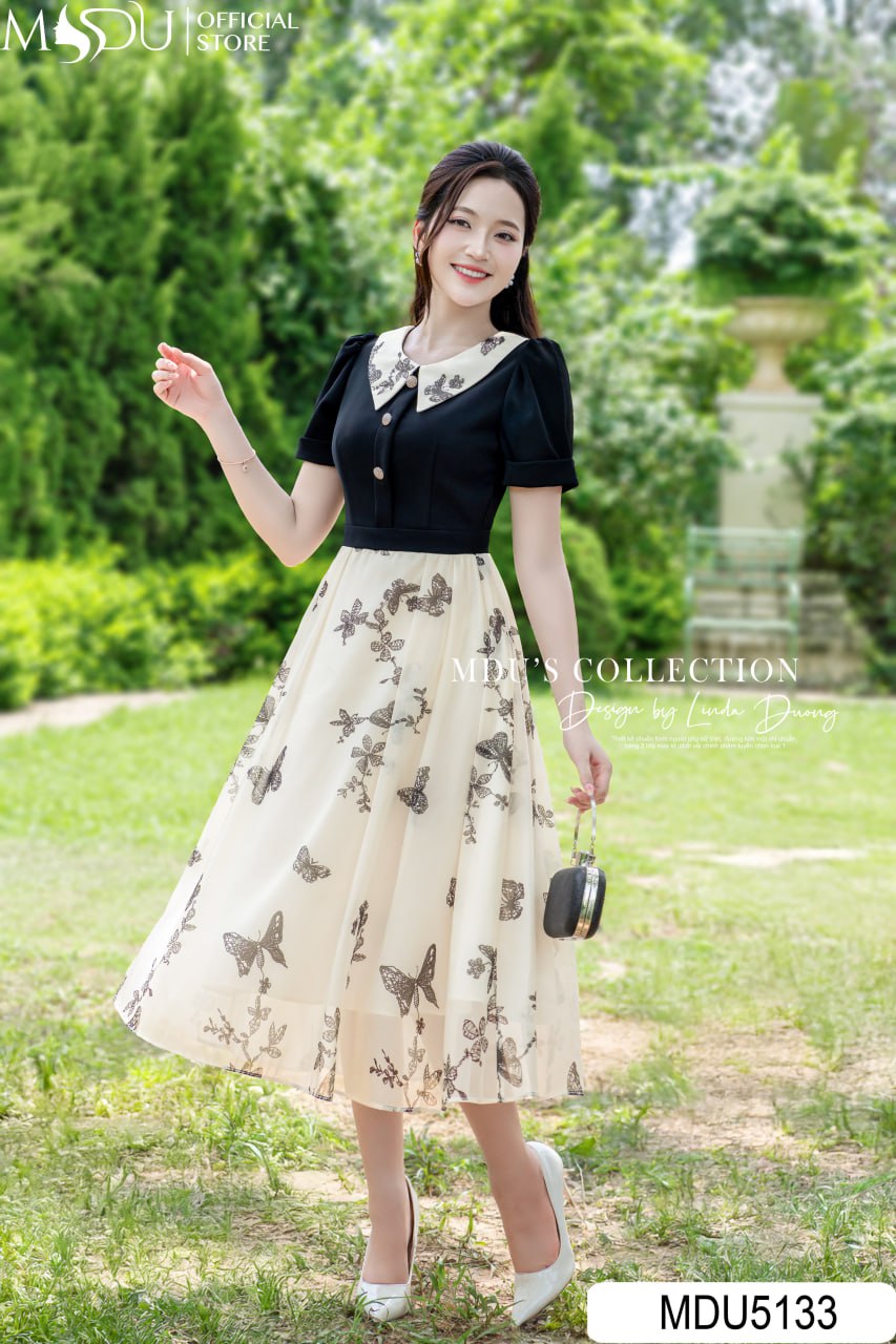 Đầm Chữ A Công Sở Vải Lụa