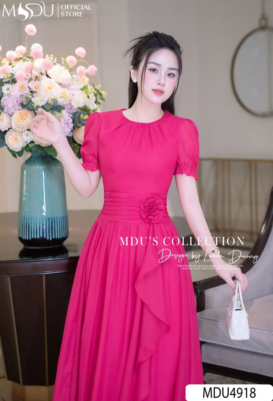 Đầm dự tiệc cho người gầy - Tay bồng