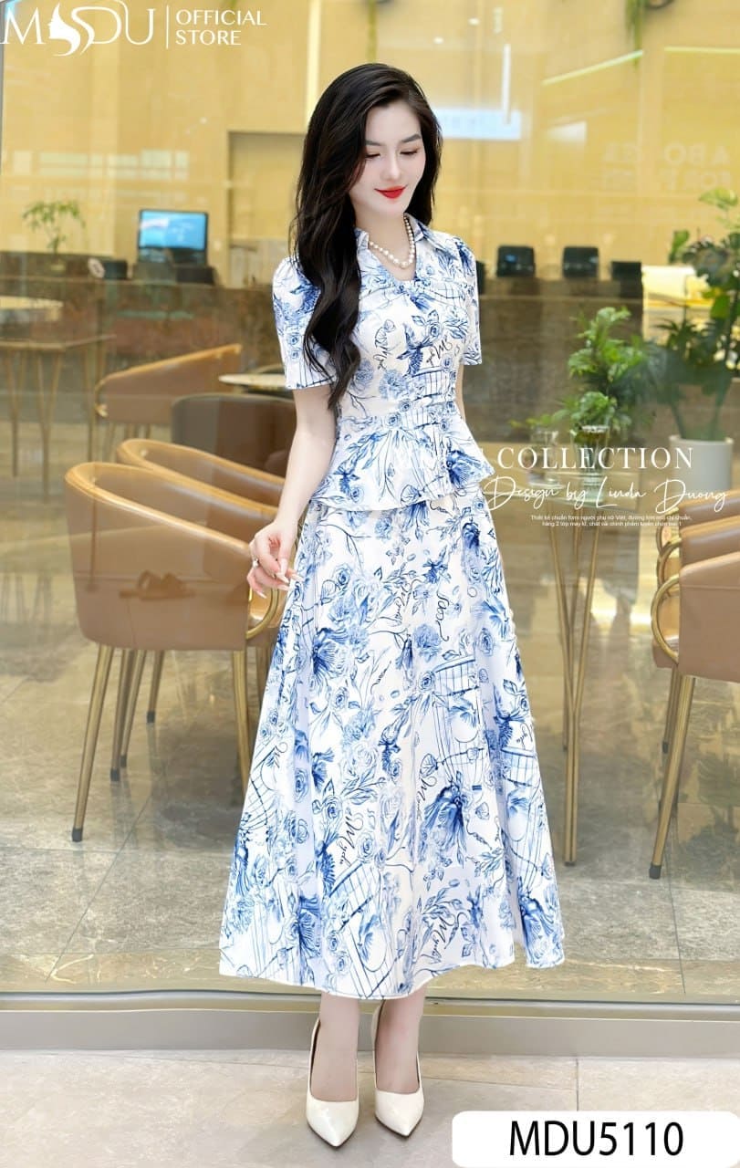 Các Kiểu Dáng Đầm Dự Tiệc Cho Người Lớn Tuổi Đẹp Mê Mẩn - Đầm Peplum