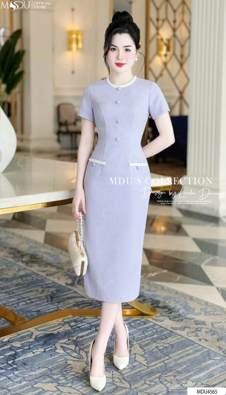 Đầm màu tím di dự tiệc ôm body 