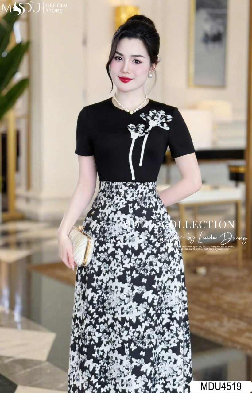 Đầm Satin dự tiệc cho người tròn trịa