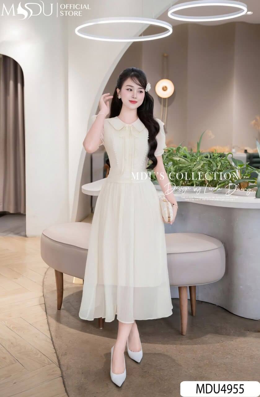 Phối đồ với váy dài dáng suông 