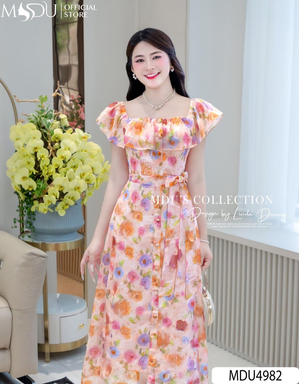 Phối đồ với váy trễ vai 