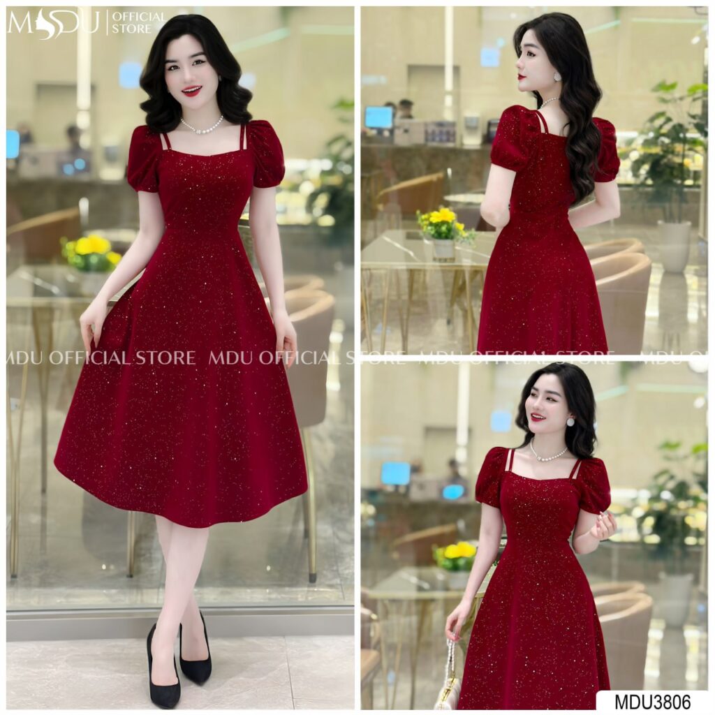 Đầm Ngắn Công Sở Dáng Xòe Dịu Dàng