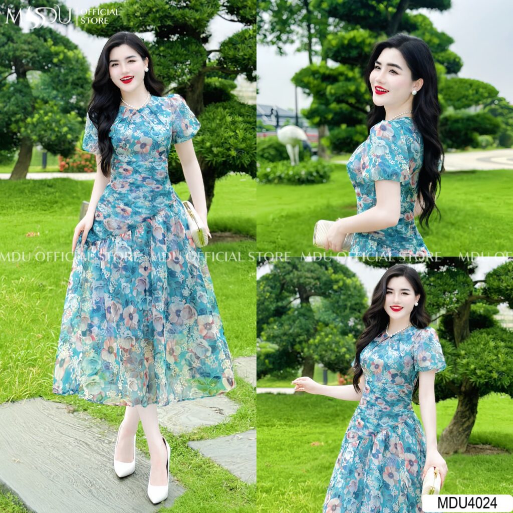 Đầm Voan Hoa 2 Lớp Độc Đáo của MDUfashion