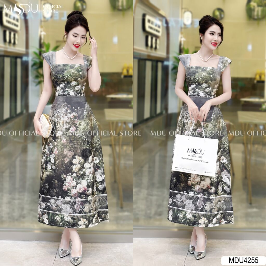 Váy Hở Lưng Đi Tiệc Vạt Chéo Sáng Tạo