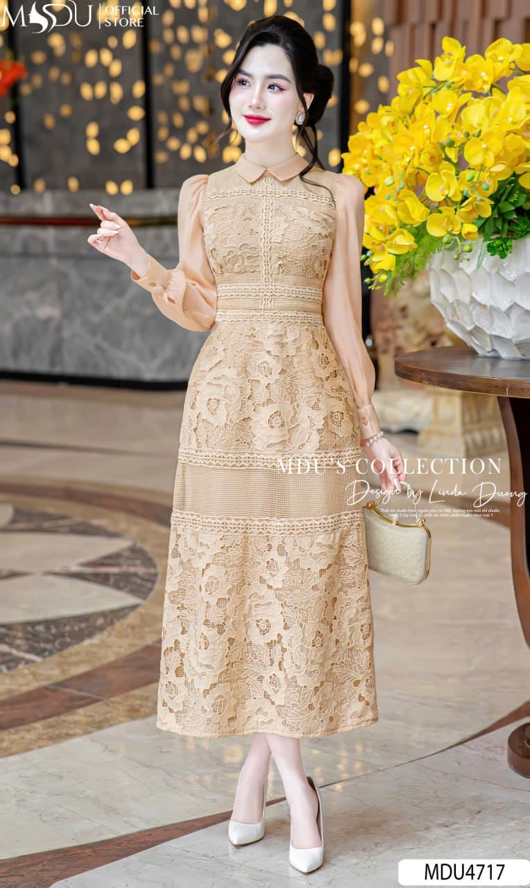 Những Kiểu Váy Công Sở Đẹp Cho Giáo Viên - Váy Sơ Mi Dáng Dài