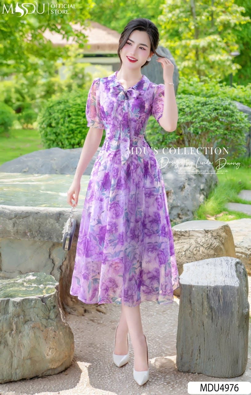 Những Kiểu Váy Công Sở Đẹp Cho Giáo Viên - Váy Tay Phồng Công Chúa