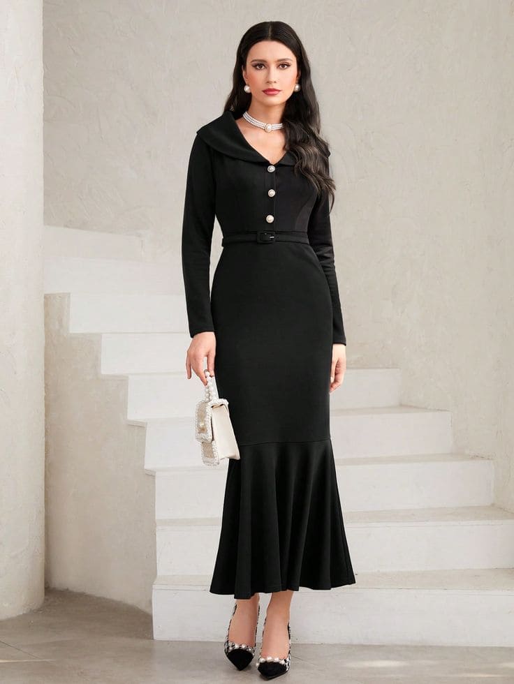 Kiểu Dáng Váy Dự Tiệc Mùa Đông - Đầm Đuôi Cá