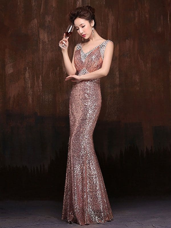 Các Kiểu Dáng Váy Kim Sa Dự Tiệc Đẹp Mê Hồn - Váy Kim Sa Đuôi Cá