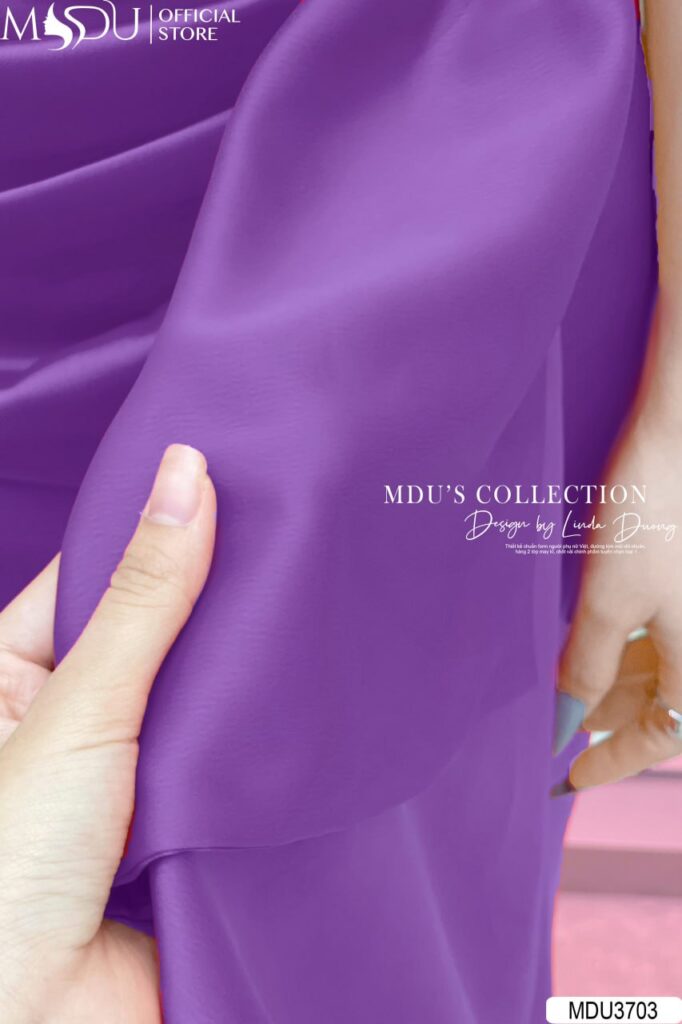 Váy Thiết Kế MDU3703 - Chất Liệu Lụa Twist Satin Vaan Cao Caaps Mang Đến Độ Bóng Mượt Và Sang Trọng