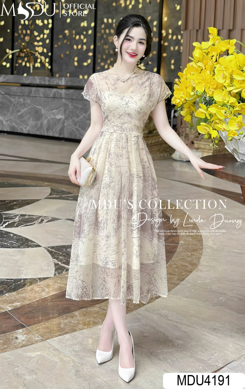 Váy Thiết Kế MDU4191 Dáng Dài Bồng Bềnh Kín Đáo Tôn Nét Thanh Lịch