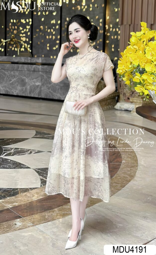 Váy Tay Phồng Công Chúa Màu Pastel Ngọt Ngào