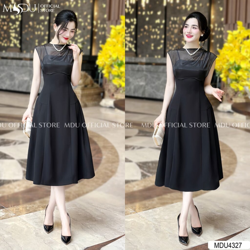 Váy công chúa lấp lánh với phần chân váy xếp ly