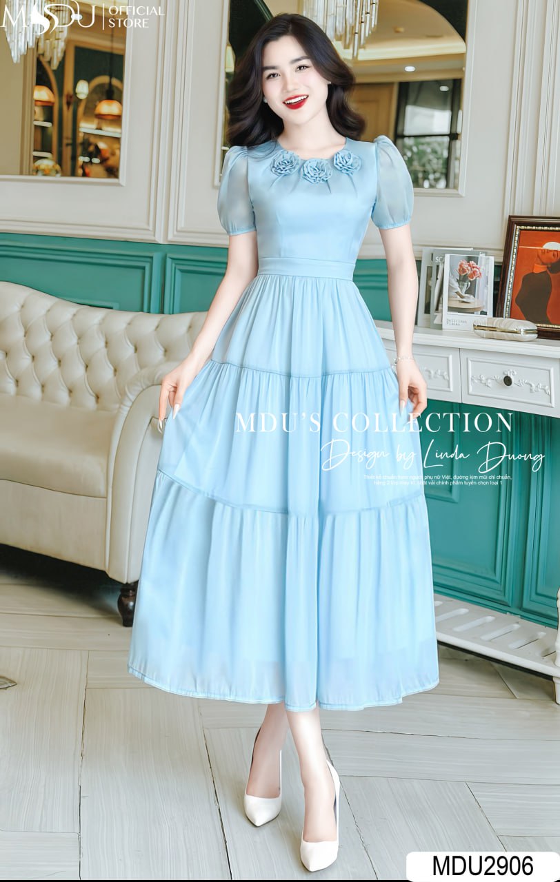 Đầm midi dáng dài cho người cao