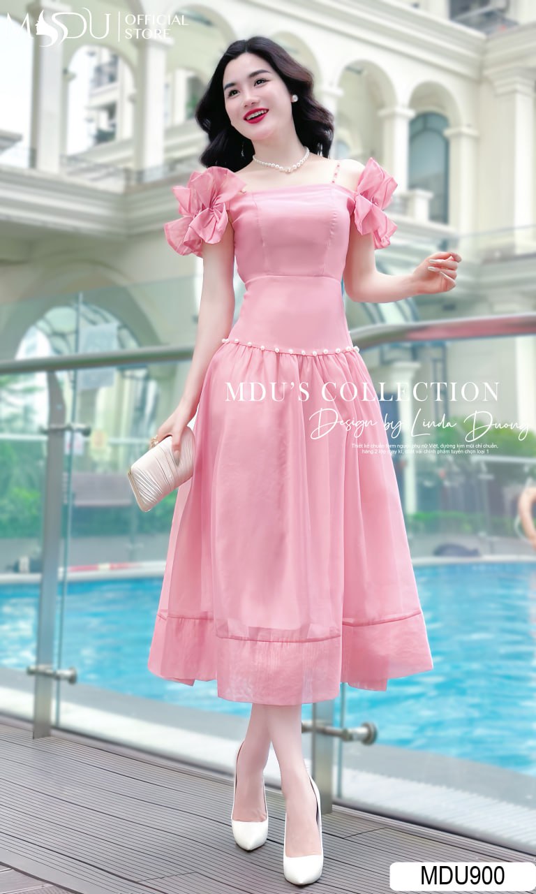 Đầm midi dáng dài cho người mũm mĩm