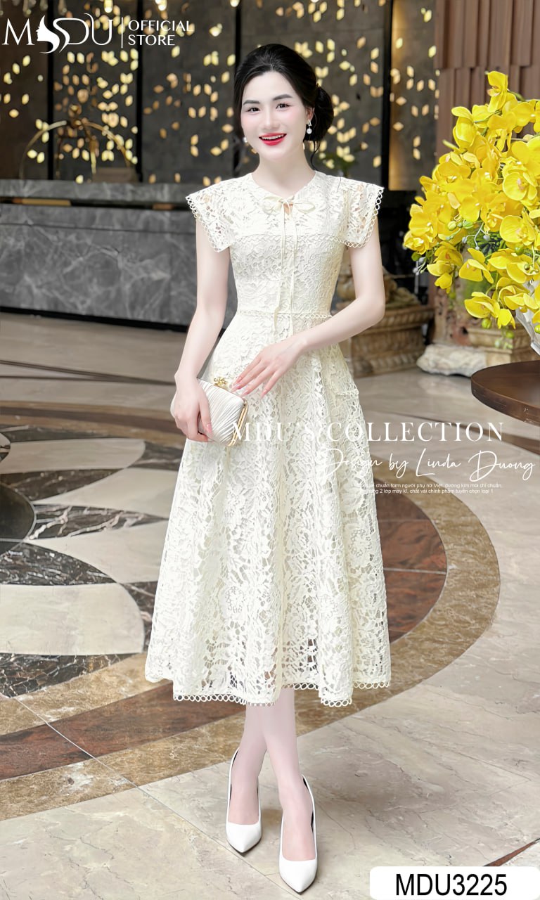 Đầm midi dáng dài cho người thấp