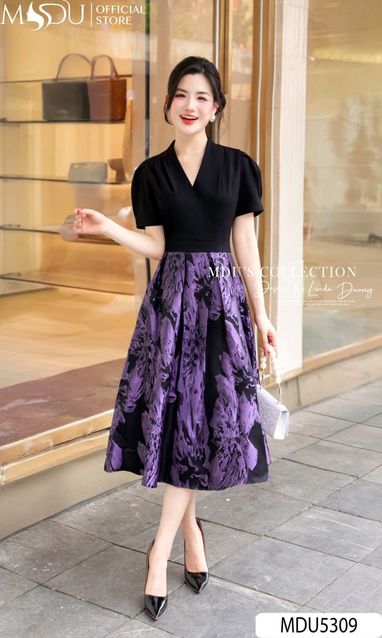 Đầm Xòe Dáng Dài Cho Bạn Nữ Cao Gầy