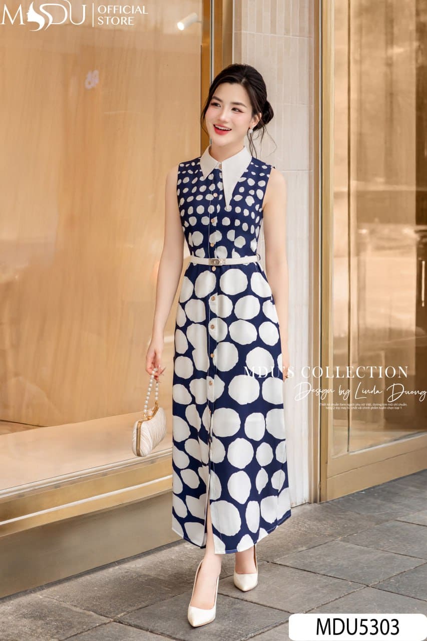 Phối Đầm Xòe Dáng Dài Cho Ngày Đi Chơi