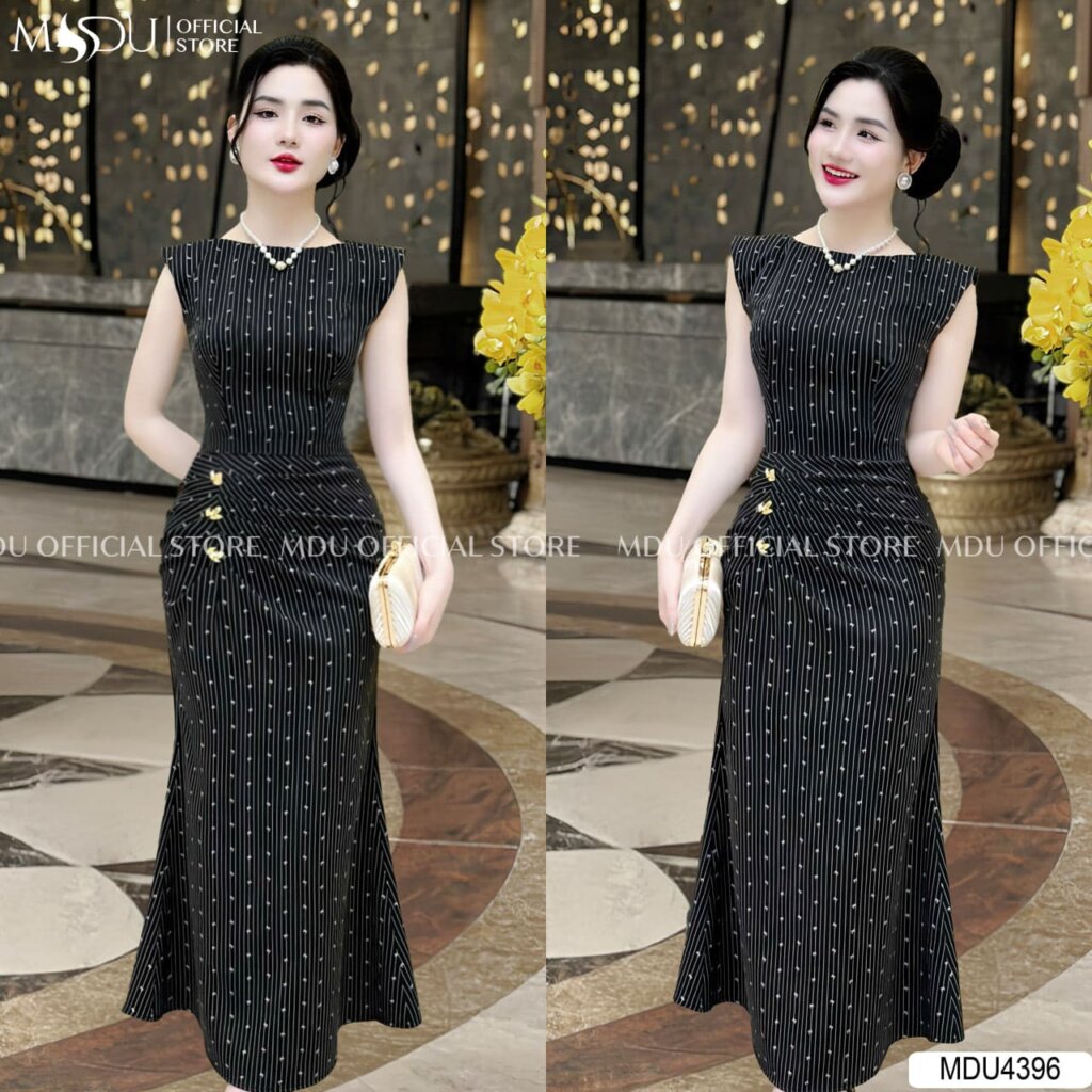 Đầm sát nách dáng dài ôm body