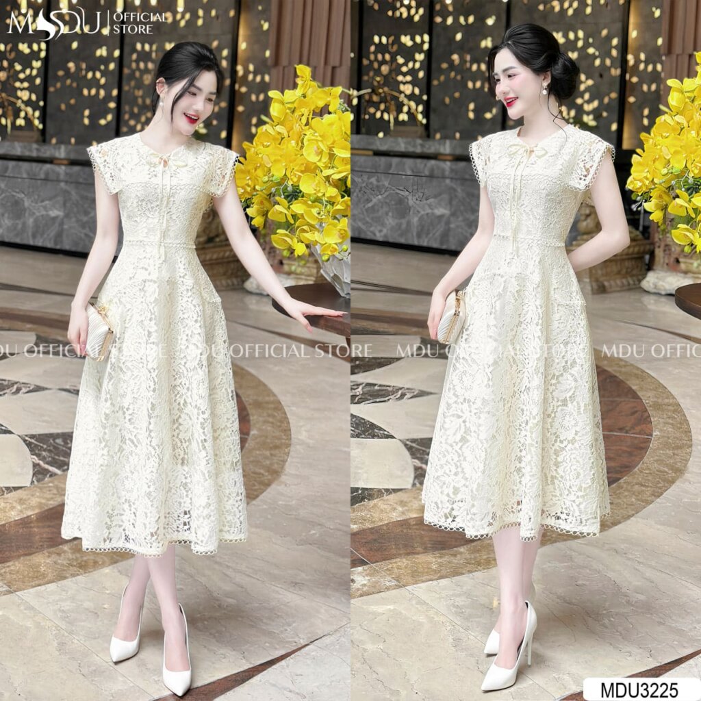 Đầm sát nách dáng dài Ren cao cấp