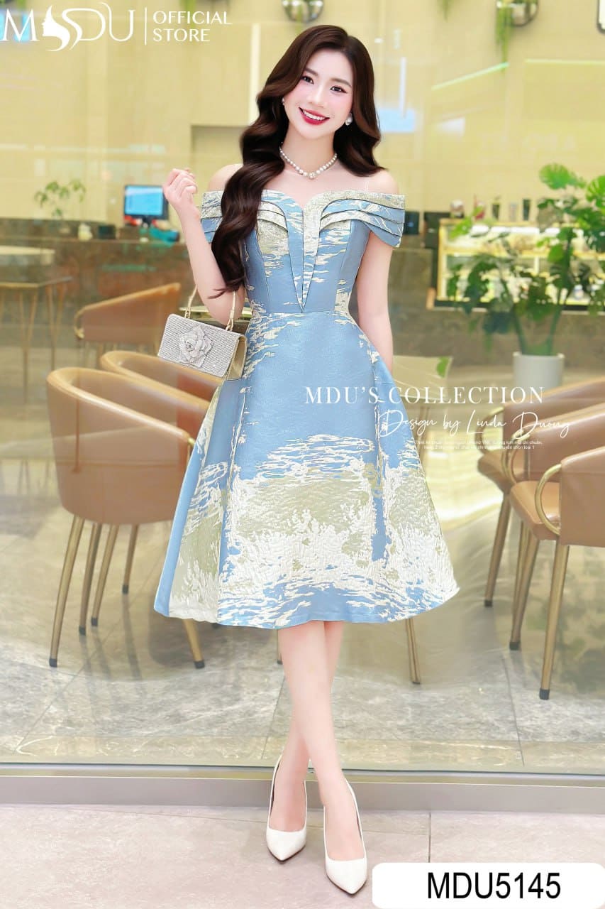 Váy Công Chúa Ngắn Tay Bồng - Hơi Thở Vintage