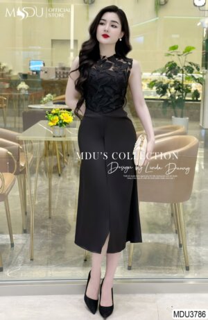 Váy Thiết Kế MDU3786 – Ôm Body Phối Cùng Họa Tiết Tinh Tế Cách Điệu