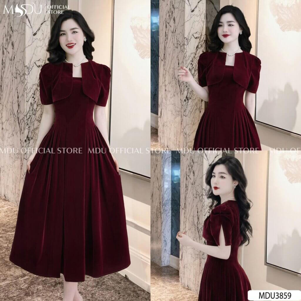 Đầm Nhung Đỏ - Biểu Tượng Của Sự Quyến Rũ