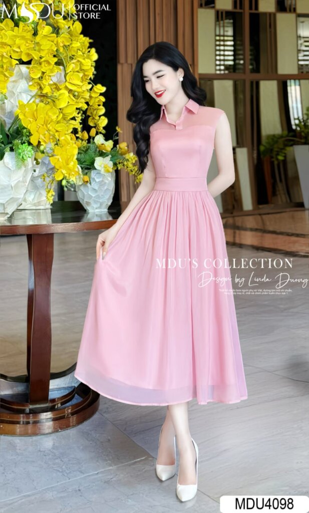 Đầm Voan Thiết Kế Cho Dáng Thấp Nhỏ