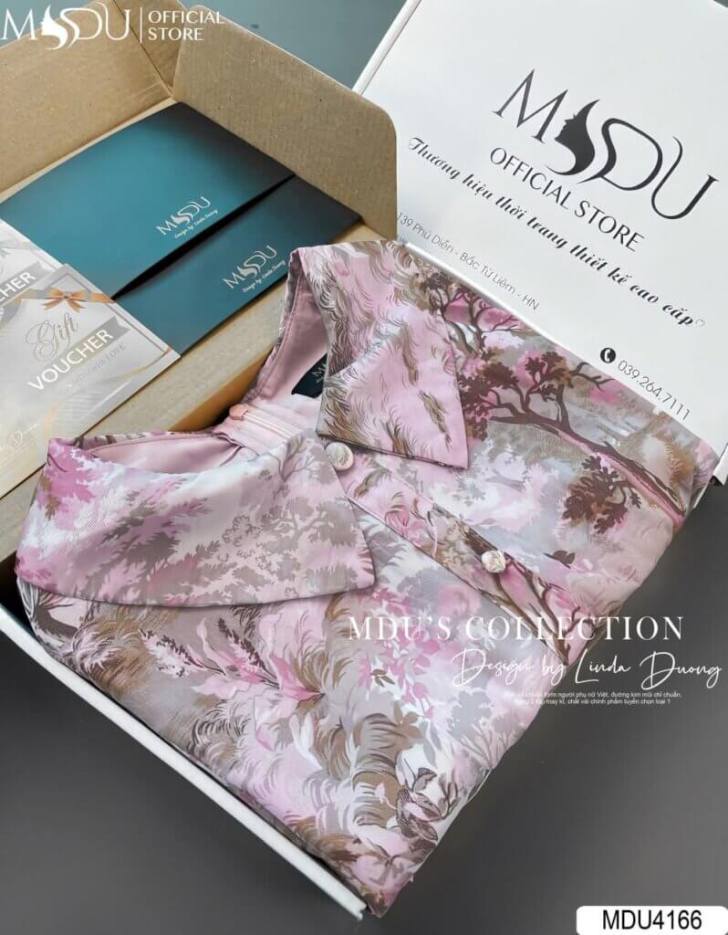 Váy Thiết Kế MDU4166 Cổ Sơ Mi Thanh Lịch