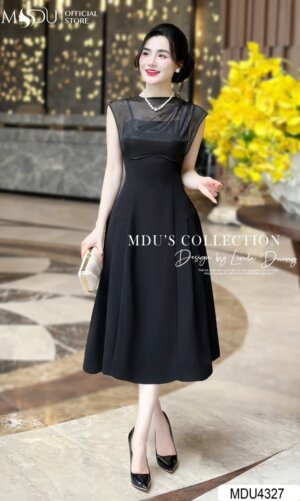 Váy Thiết Kế MDU4327 Màu Đen Huyền Bí