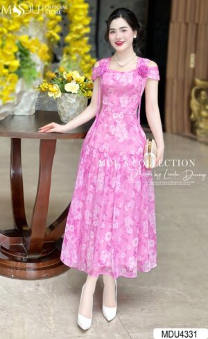 Váy Thiết Kế MDU4331 - Màu Hồng Thanh Lịch Nhẹ Nhàng