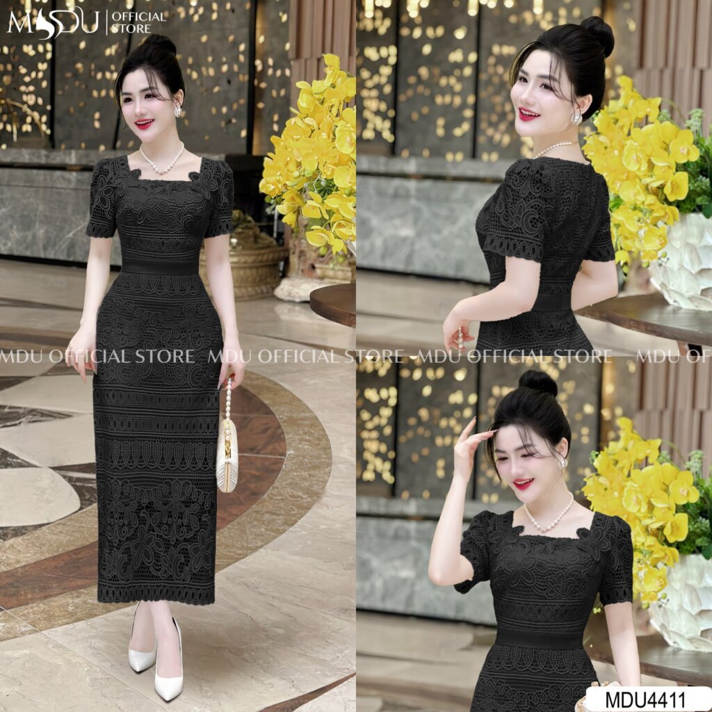 Đầm Body Cao Cấp Sang Trọng Cổ Vuông