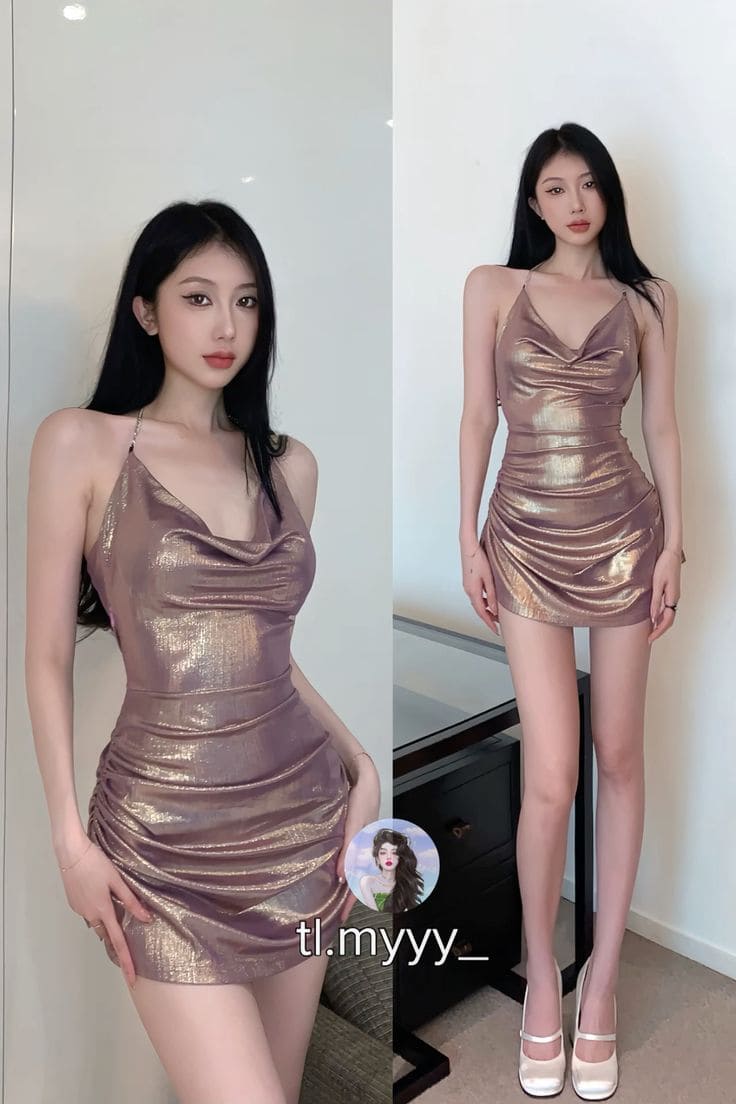 Đầm Body 2 Dây Ngắn Cho Buổi Tiệc Tối Lung Linh