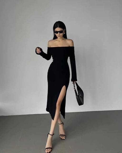 Chọn Đầm Body Dài Tay Cho Người Gầy