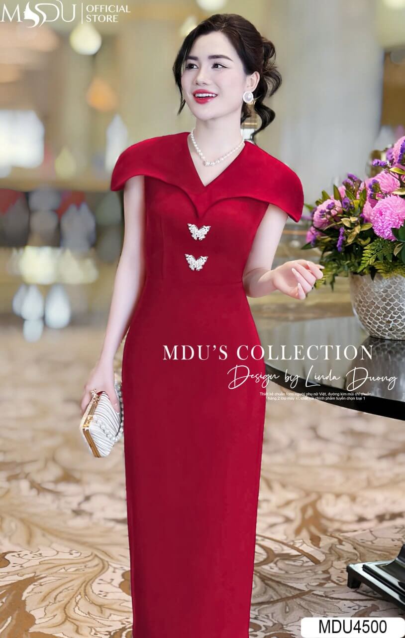 Phối Đầm Body Đỏ Cho Công Sở