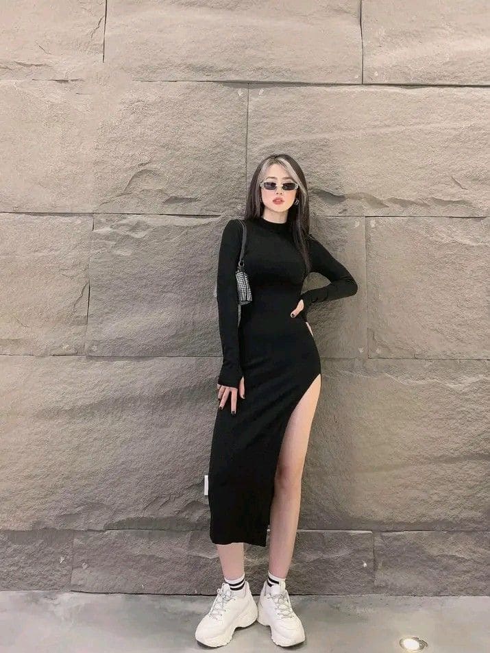 Kiểu Dáng Phù Hợp Cho Đầm Body Mang Giày Thể Thao