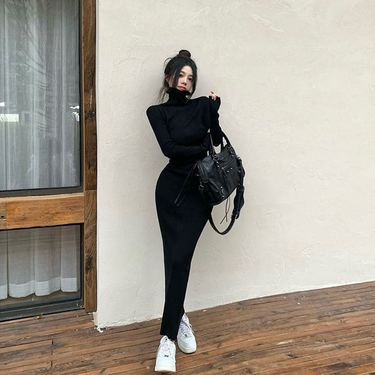 Đầm Len Body Dáng Dài - Gợi Cảm Nhưng Vẫn Tinh Tế